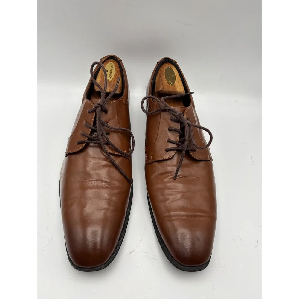 Alfani Andrew Men's Brown Dress Shoes Memory Foam Lace-Up Derby Size 11M